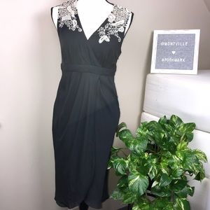 Anthropologie Meadow Rue Black Dress Size 8
